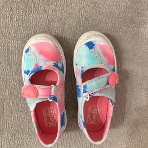 Keds size 7 Mary Jane Flat tie-dyed pink blue